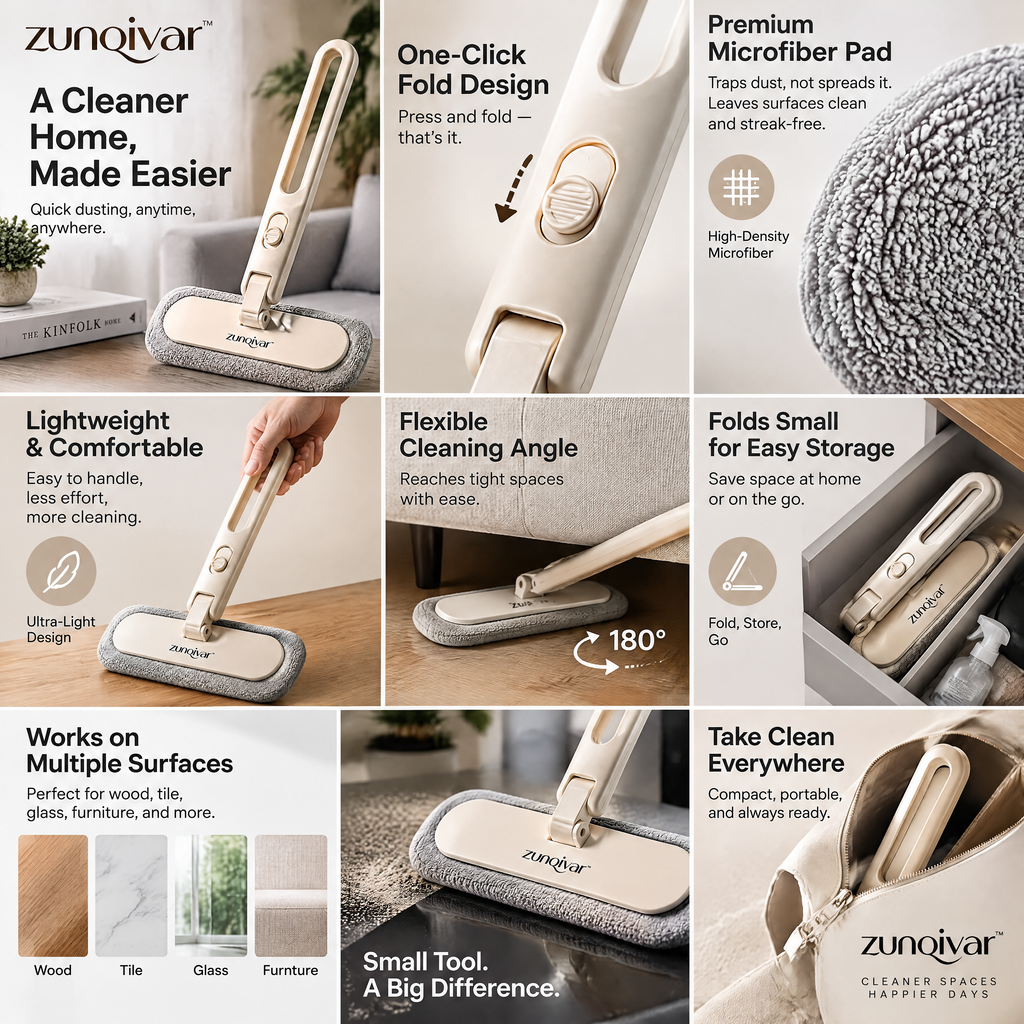 𝒛𝒖𝒏𝒒𝒊𝒗𝒂𝒓™ Dust Swipe Foldable Microfiber Duster — view 4
