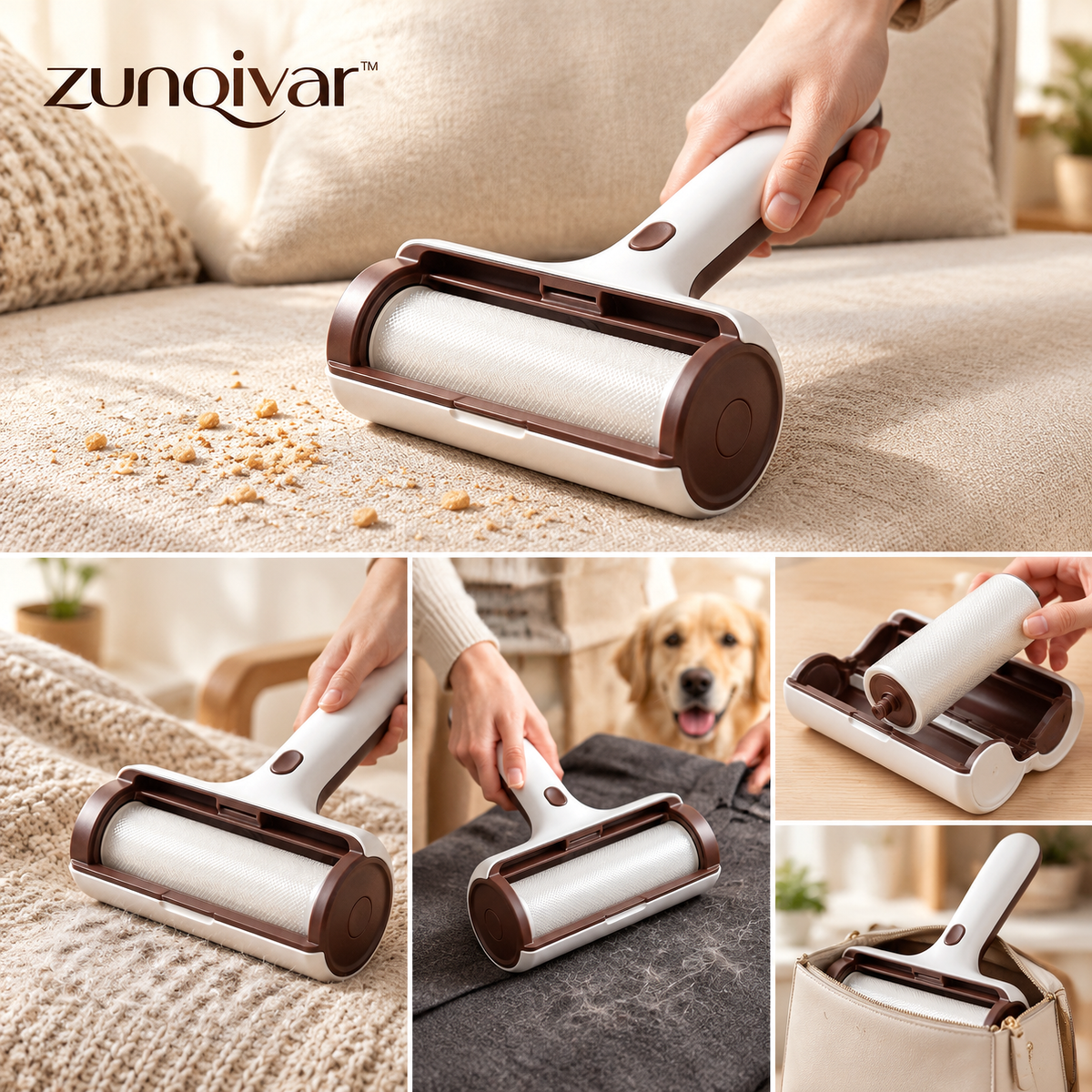 𝒛𝒖𝒏𝒒𝒊𝒗𝒂𝒓™ Retractable Washable Dust Roller — view 2