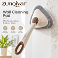 𝒛𝒖𝒏𝒒𝒊𝒗𝒂𝒓™ Triangular Wall Cleaning Pad with Long Handle — view 1