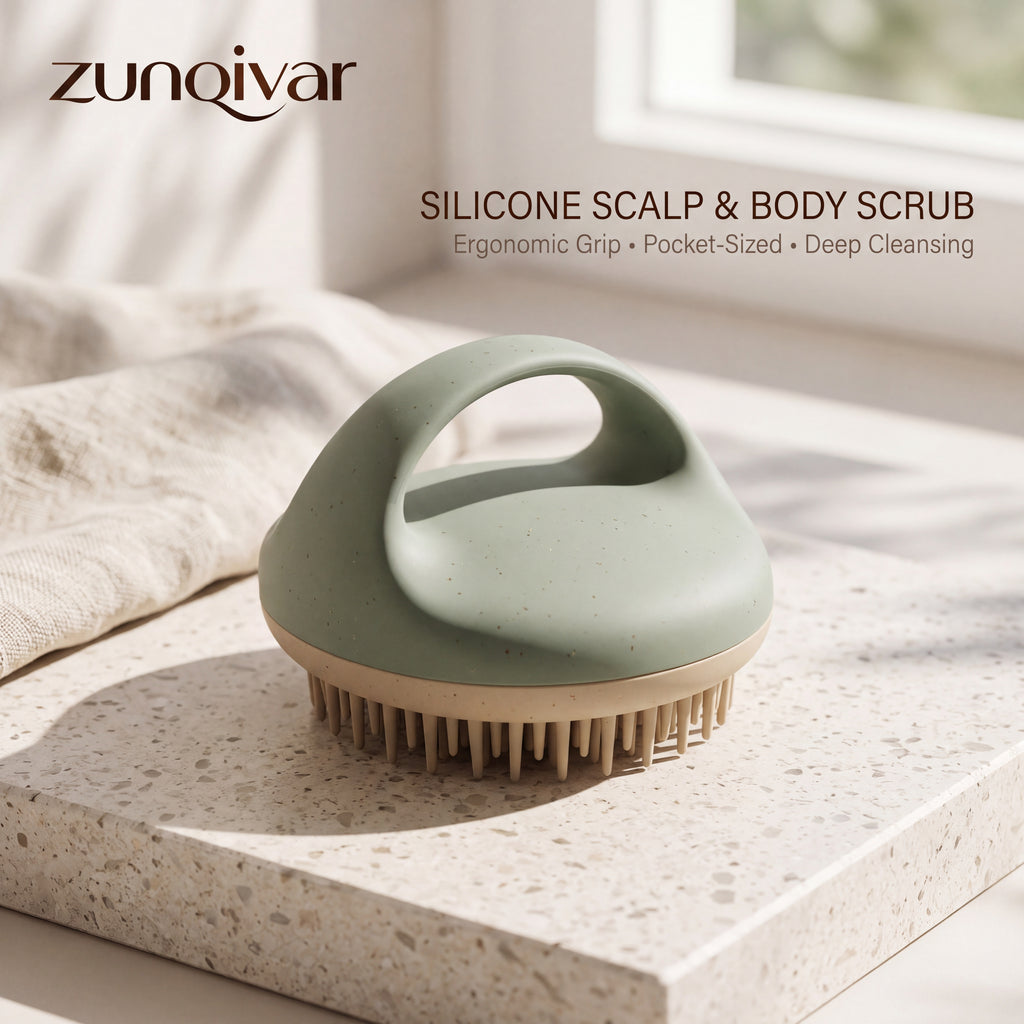 𝒛𝒖𝒏𝒒𝒊𝒗𝒂𝒓™ Silicone Scalp and Body Scrub Brush — view 4